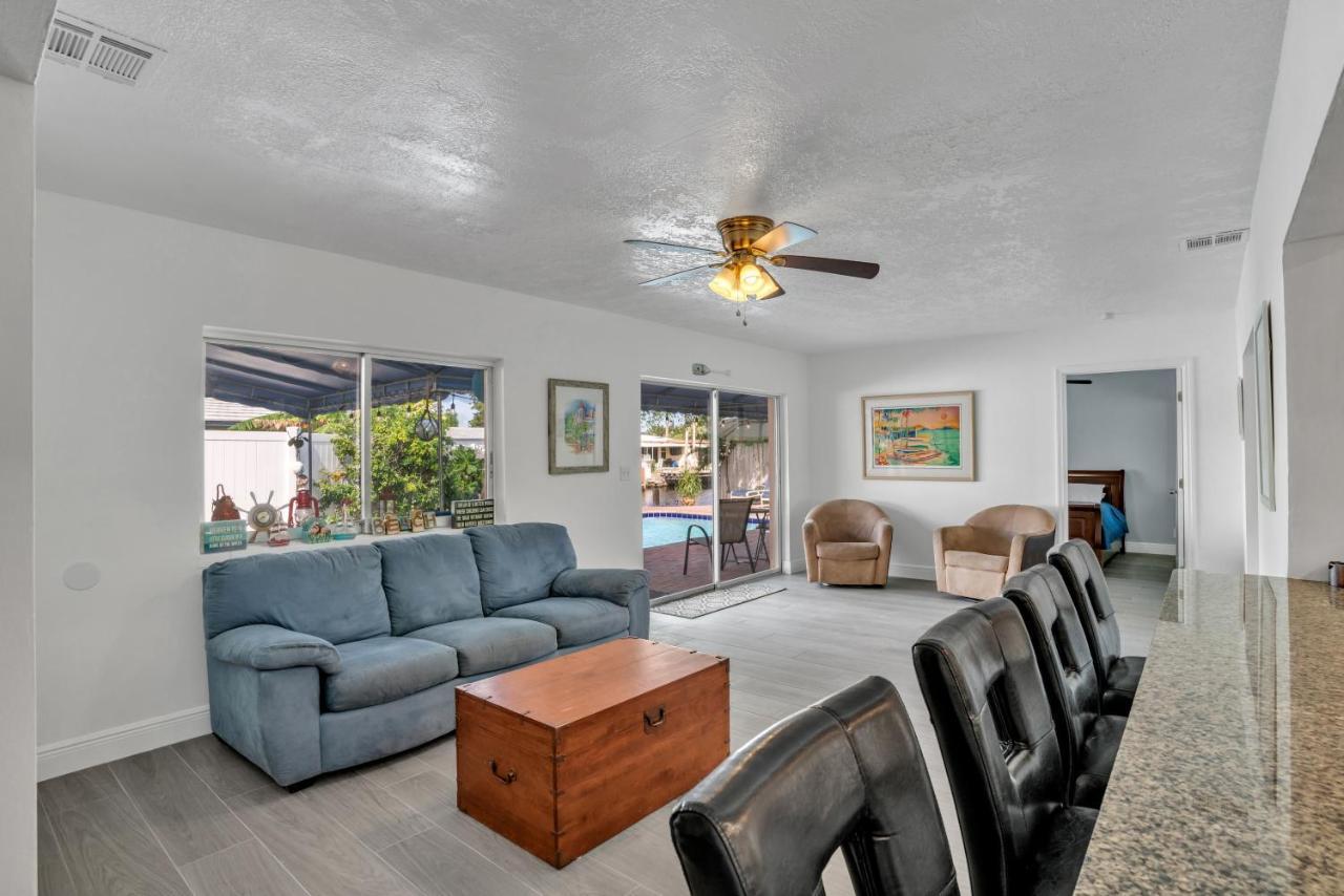 4 Bd Near Beach Spacious Solar Heated Pool Waterfront Home Pompano Beach Exterior foto